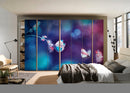 Colourful Butterflys Painting Self Adhesive Sticker For Wardrobe