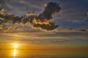 Sunset In Clouds Self Adhesive Sticker For Wardrobe