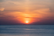 Sunset Orange rays Painting Self Adhesive Sticker For Wardrobe