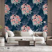 Pink Flower Green Wallpaper