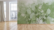 White Green Nature Leaves Tropical Wallpaper