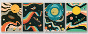 Psychedelic Wall Art, Set Of 4