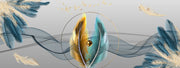 Beautiful Feathers Art Painting Self Adhesive Sticker For Table