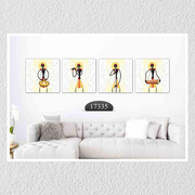 Playing Instruments Art, Set Of 4