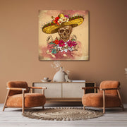 Day Of The Dead Floral Skeleton Art