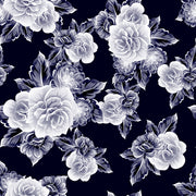 White And Blue Florals Self Adhesive Sticker For Cabinet