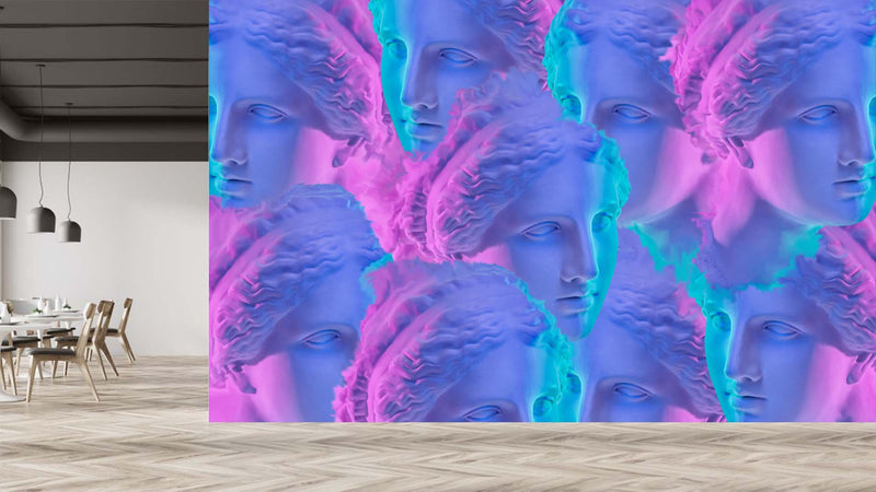 Multiple Woman Faces Statue Wallpaper