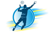 Volley Ball Stensil Wallpaper