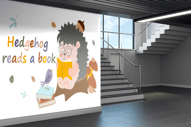Hedgehog Reads A Book Wallpaper