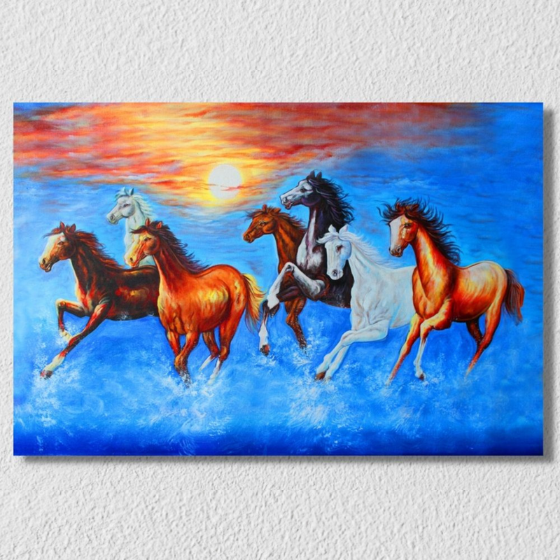 7 Horses Landscape Wall Art 9