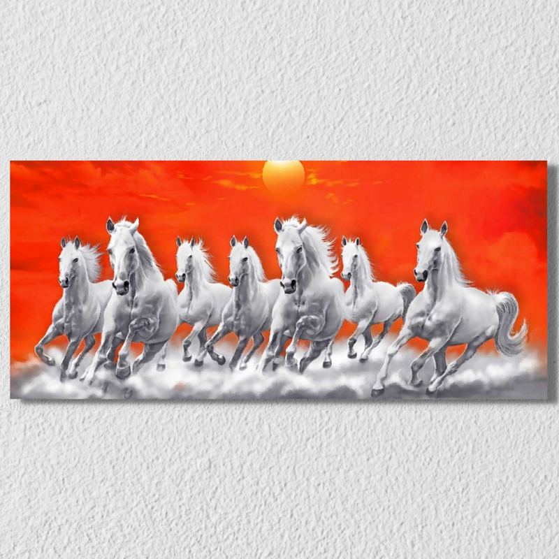 7 Horses Landscape Wall Art 7