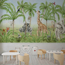 Zebra Forest Nursery Wallpaper