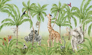 Zebra Forest Nursery Wallpaper