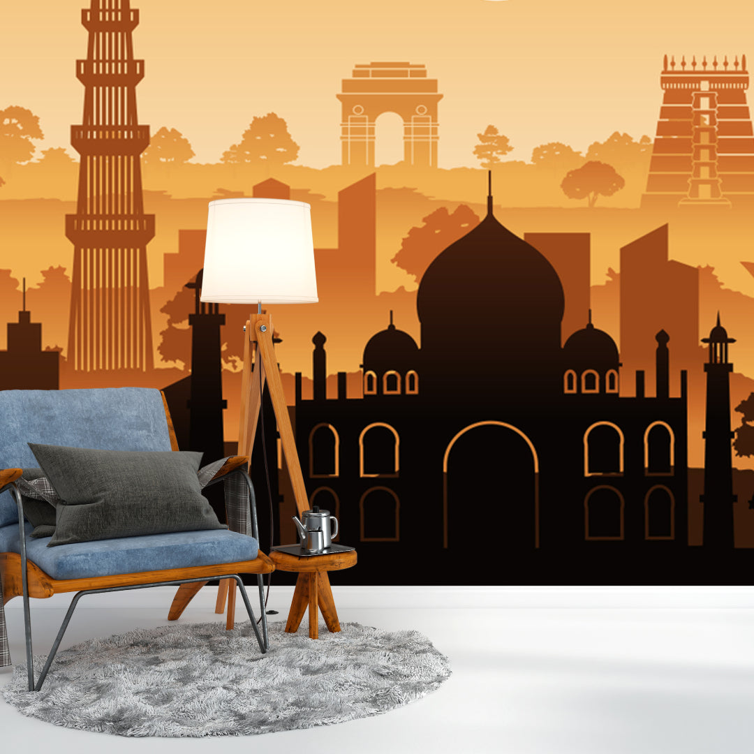 Mosque Building Silhouette Wallpaper