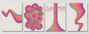 Psychedelic Wall Art, Set Of 4