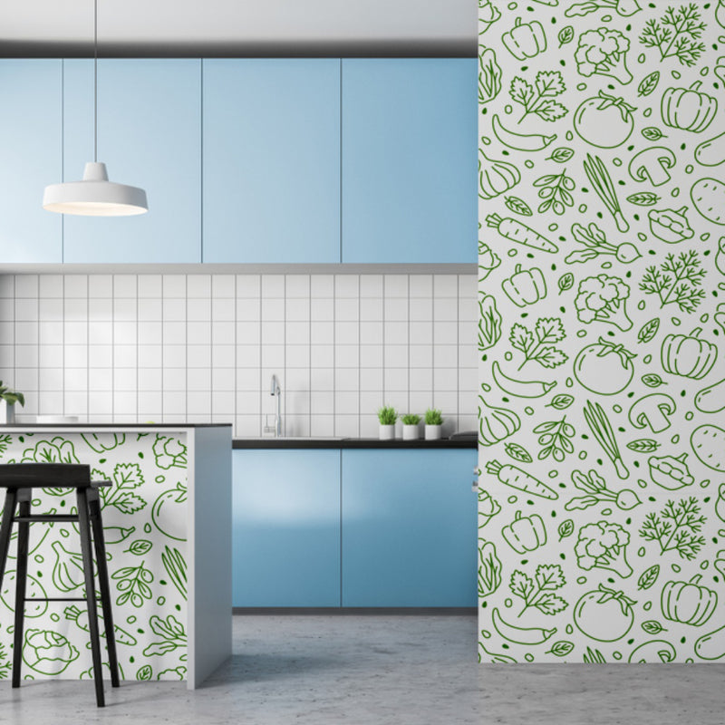 Green Veggies Art Customize Wallpaper