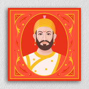 Orange Shivaji Mahraj Canvas