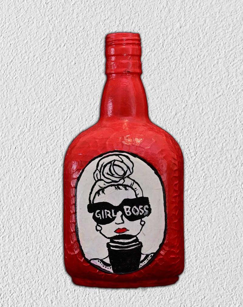 Girl Boss Bottle Art