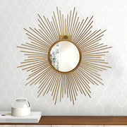 Golden Spiked Wall Mirror