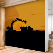 Backhoe Vector Wallpaper