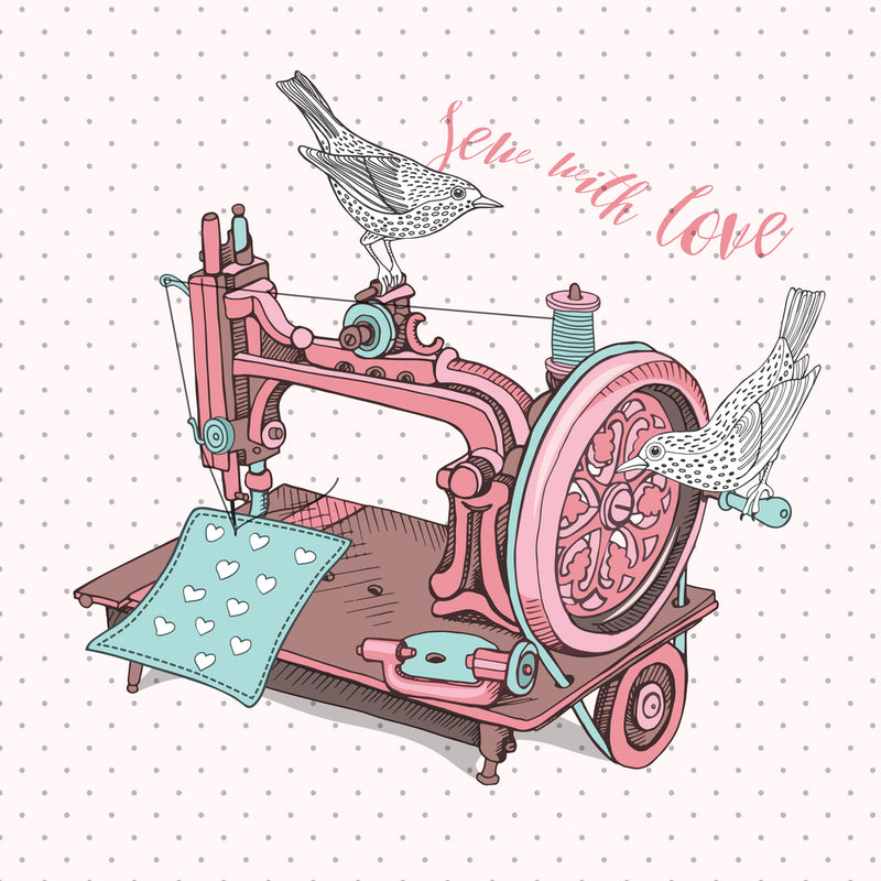 Sewing With Love Wallpaper