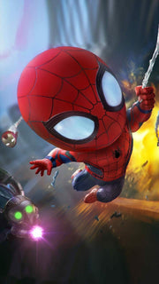 Little Spiderman Anime Self Adhesive Sticker For Door