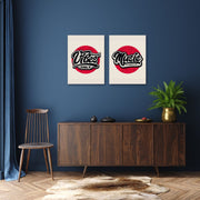 Music vibes graphic Art, Set Of 2