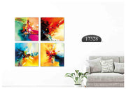 Painted Canvas, Set Of 4