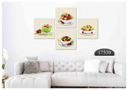 Fruits Art, Set Of 4