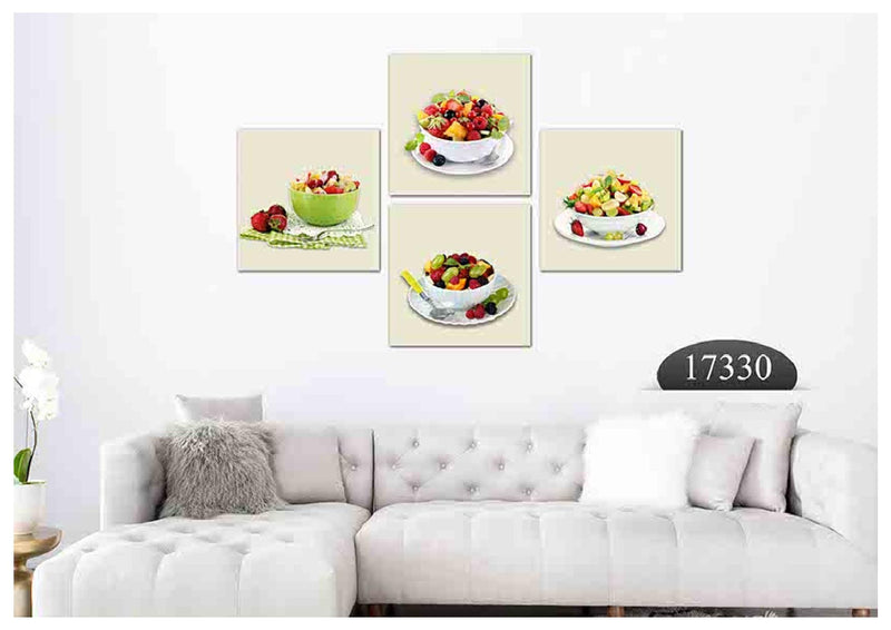 Fruits Art, Set Of 4