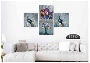 Radha Krishna Peacock, Set Of 4