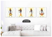Playing Instruments Art, Set Of 4