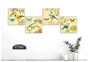 Bird Butterfly Art, Set Of 4
