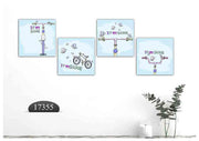 I Love My Bicycle Art, Set Of 4
