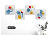 Blue Canvas Art, Set Of 4