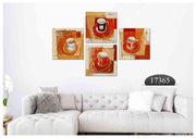 Orange Mugs, Set Of 4