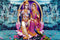 Dancing Radha Krishna Customised Wallpaper