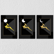 Deer Inspired Wall Art 6, Set Of 3