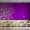 Purple Flower Pattern Wallpaper