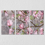 Flower On Branches Wall Art, Set Of 3