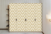 Cream Colour 3D Desing Self Adhesive Sticker For Wardrobe
