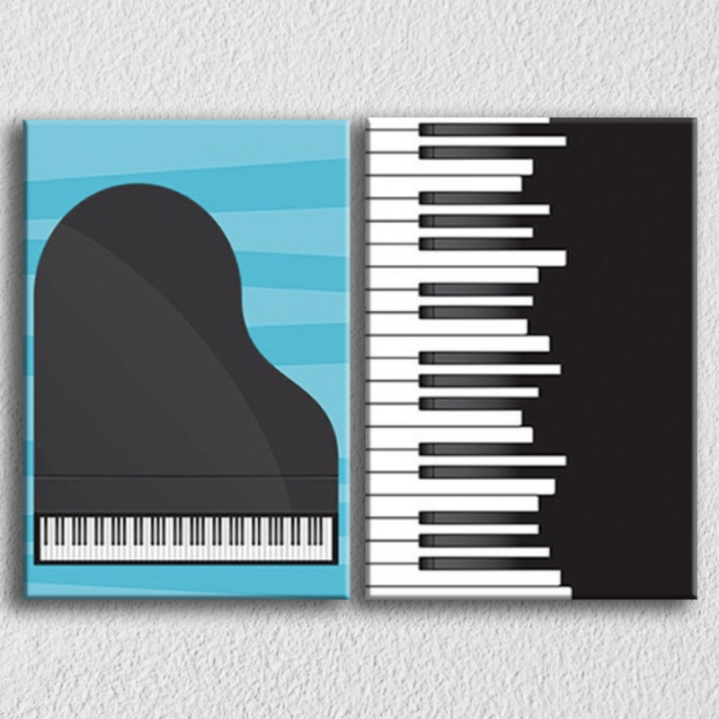 Music On Piano Wall Art, Set Of 2