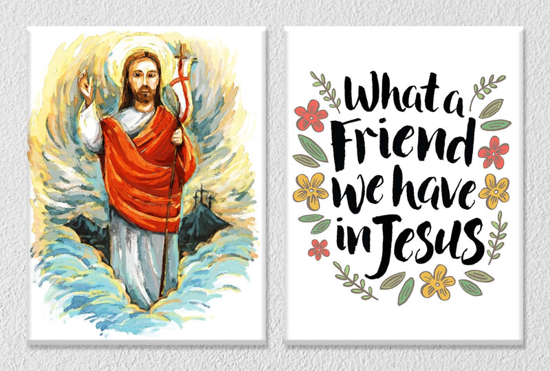 Jesus As A Friend Wall Art, Set Of 2