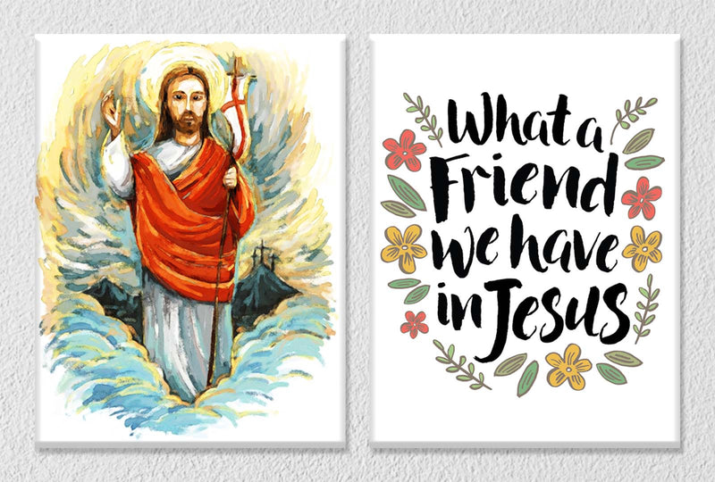 Jesus As A Friend Wall Art, Set Of 2 – Myindianthings