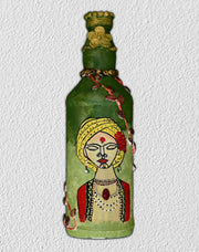 Tribal Woman Bottle Art