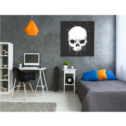 White Skull Self Adhesive Sticker Poster