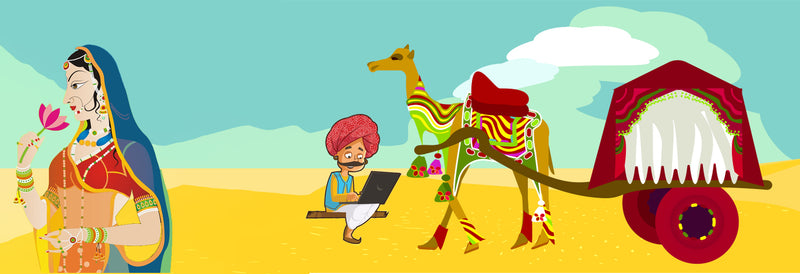 Modern Rajasthani Desert Wallpaper