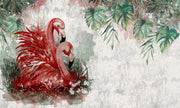 Painted Flamingo Wallpaper