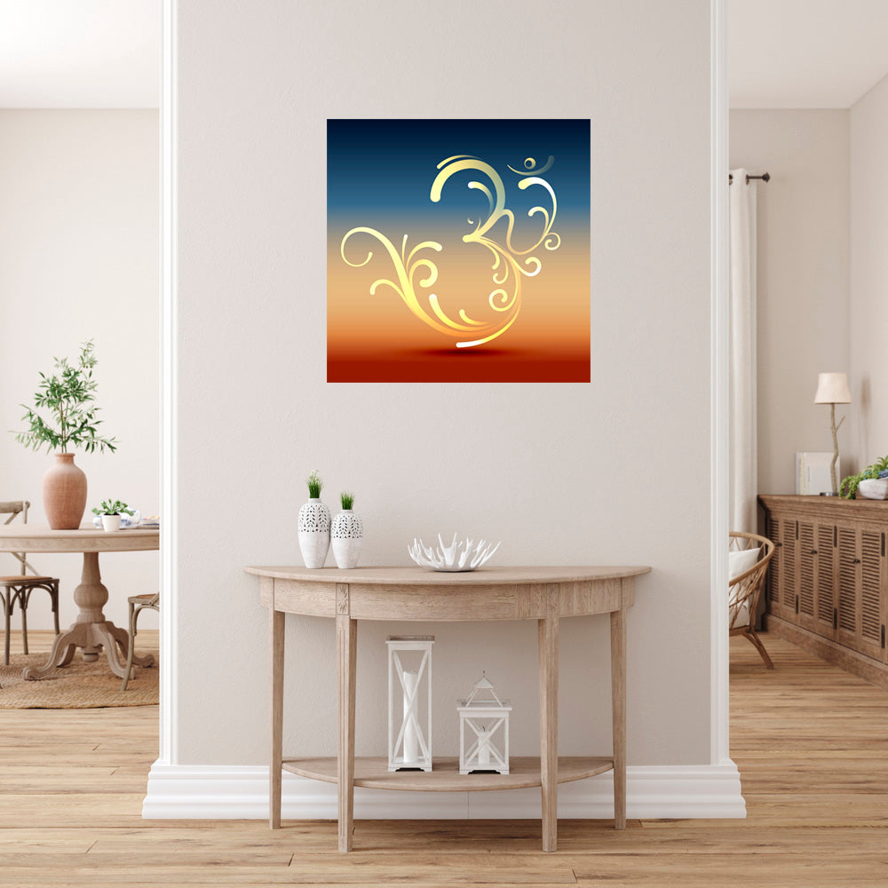 Om Graphic Self Adhesive Sticker Poster