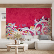 White Design Red Wallpaper